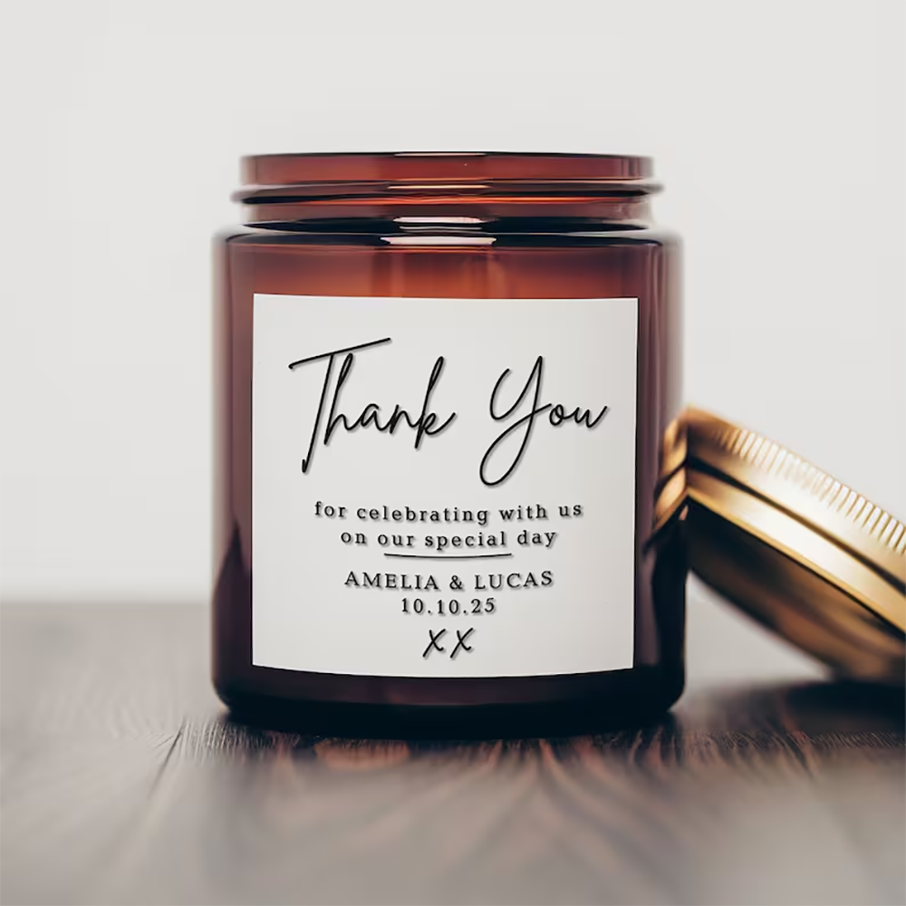 Personalized square Sticker Wi - đánh giá và giá Personalised Candle Label
