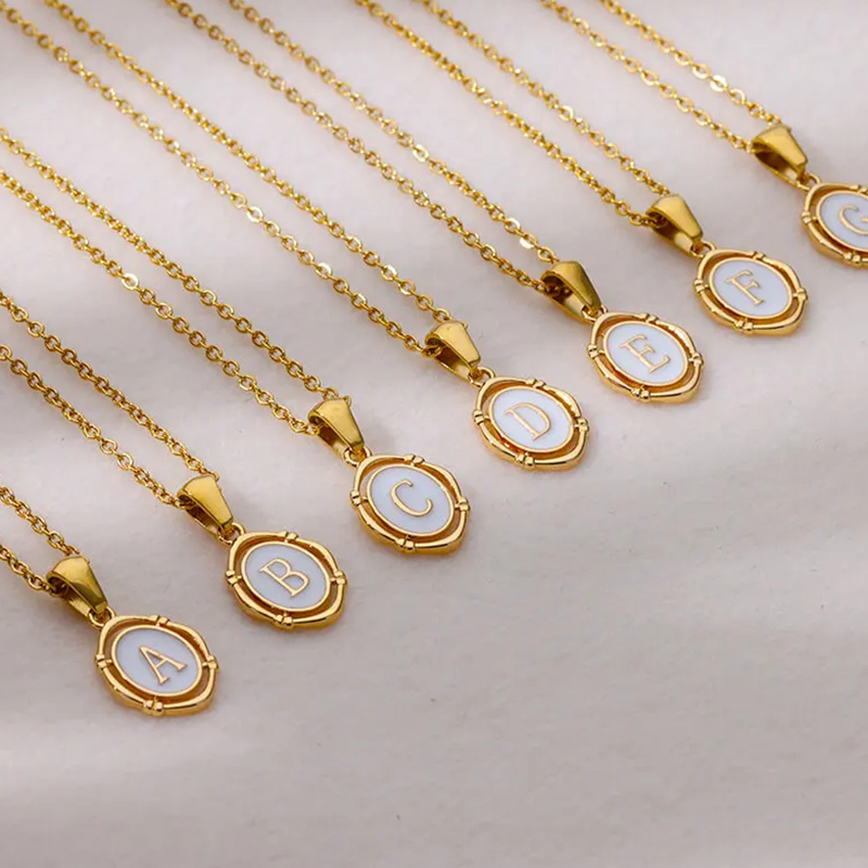 A-Z Letter Initial Enamel Neck - đánh giá và giá Birth Flower Necklace