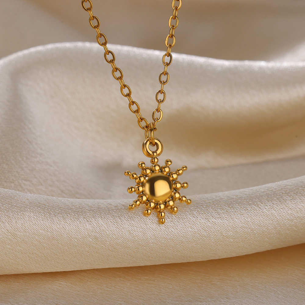Stainless Steel Geometric Neck - đánh giá và giá Birth Flower Necklace