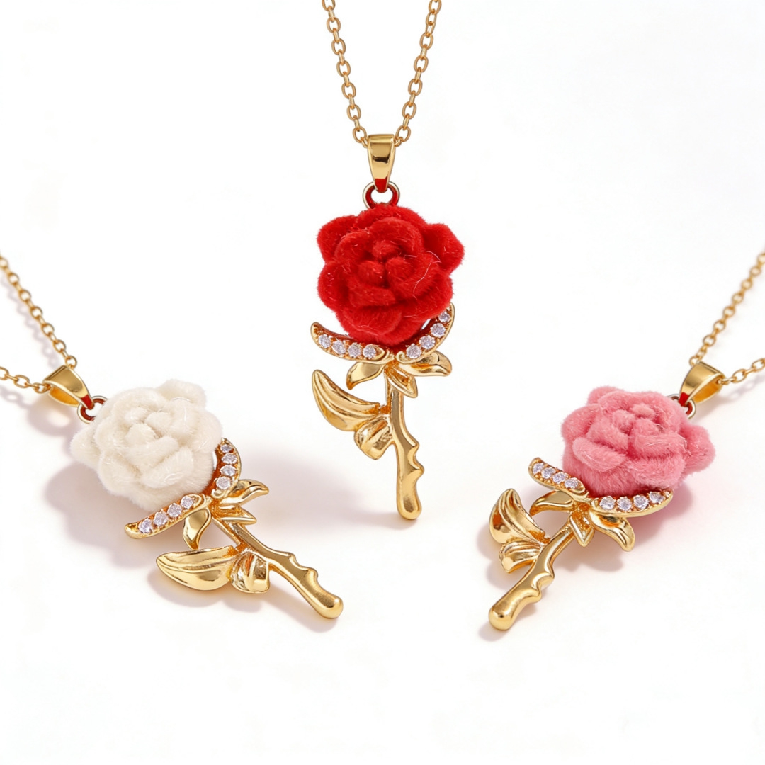 Women's Rose Necklace with Fre - đánh giá và giá Birth Flower Necklace
