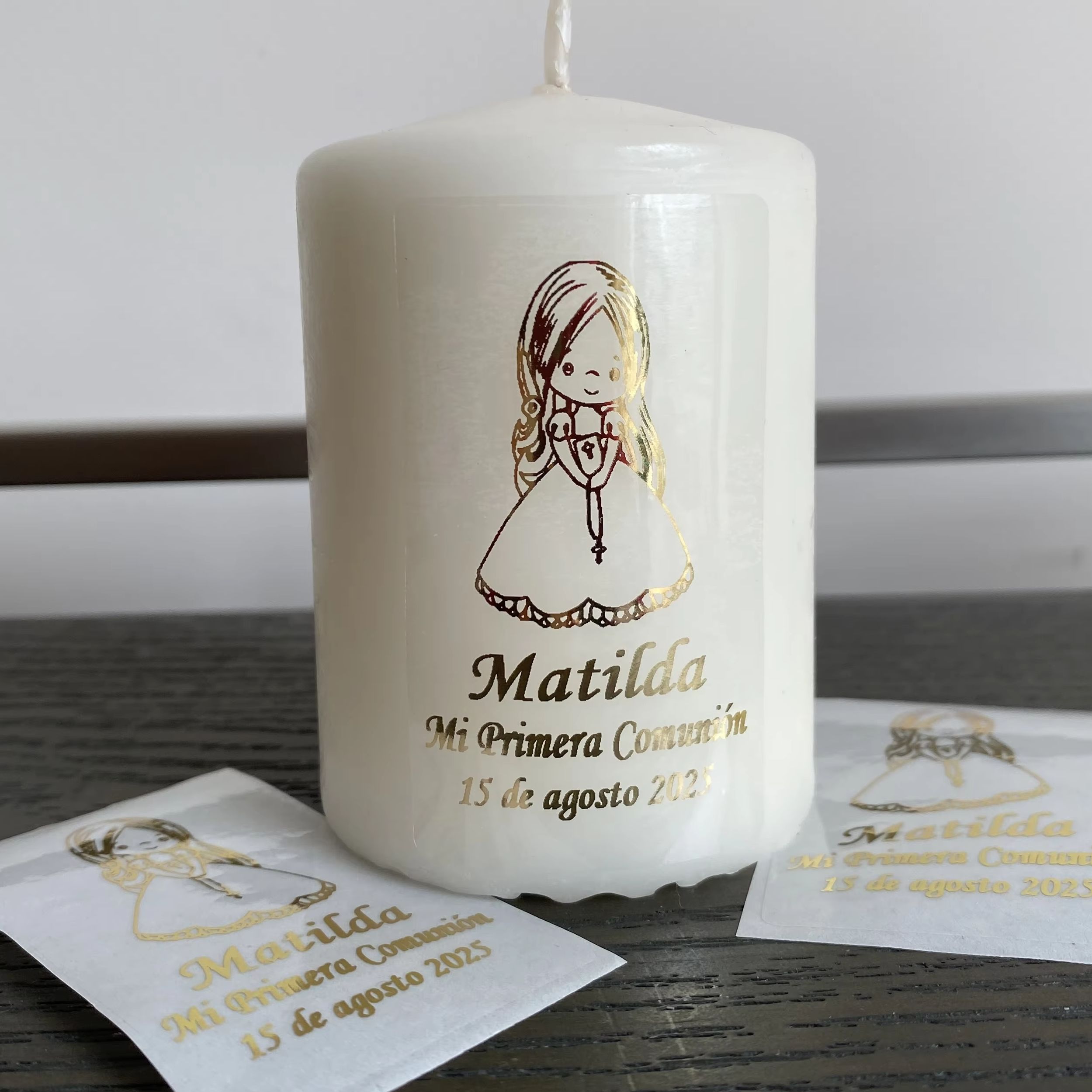 Bé Gái Mi Primera Comunion Đầu - đánh giá và giá Personalised Candle Label
