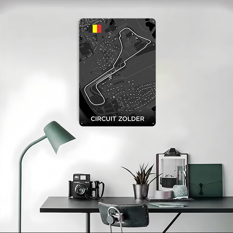 Circuit Zolder Track Map Metal - đánh giá và giá Custom Map Poster