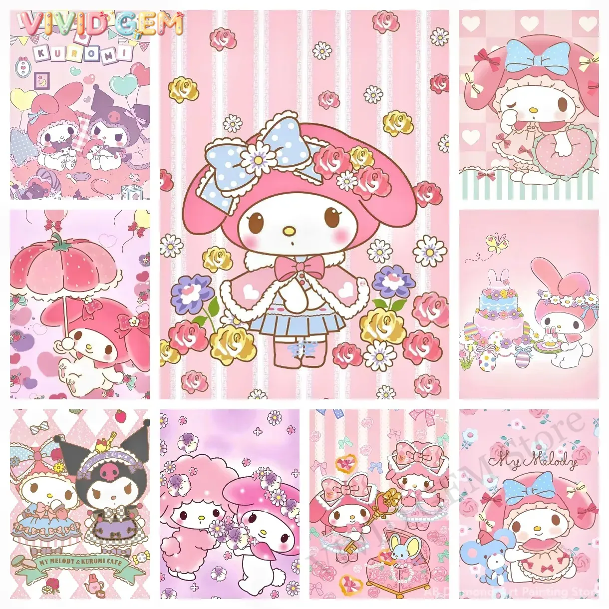 Diamond Painting My Melody San - đánh giá và giá Photo Mosaic Print